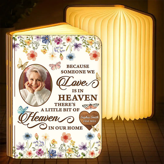 Someone We Love Is In Heaven Memorial - Personalized Book Lamp