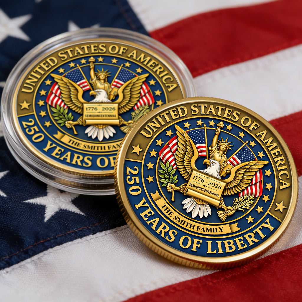 250th Anniversary U.S.A. Commemorative Challenge Coin 1776-2026