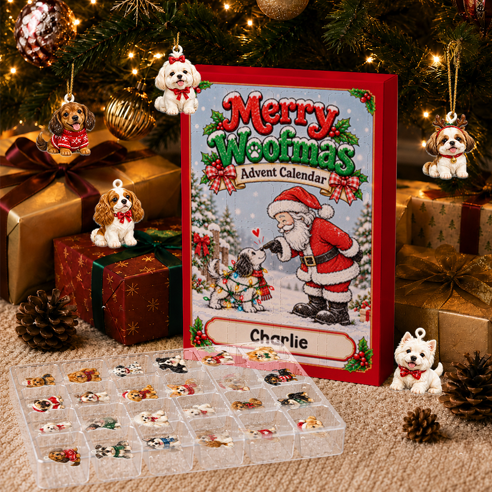 Christmas Advent Calendar 2026 Dog - 24 Day Christmas Countdown Box With Cute Figurines - Advent Calendar Box-Box&Acrylic