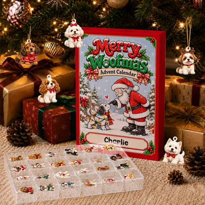 Christmas Advent Calendar 2026 Dog - 24 Day Christmas Countdown Box With Cute Figurines - Advent Calendar Box-Box&Acrylic