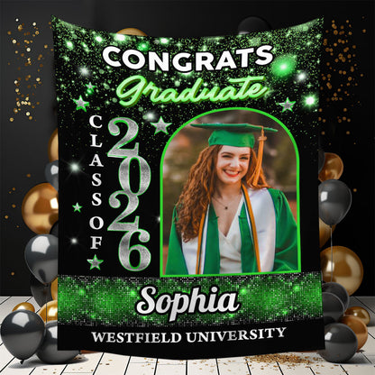 Congrats Grad Party Style Graduation Decor - Personalized Congrats Graduation Backdrop