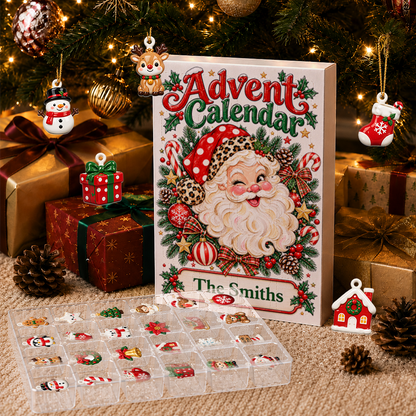 Santa Calendar 2026 - 24 Day Christmas Countdown Box With Cute Figurines - Advent Calendar Box-Box&Acrylic