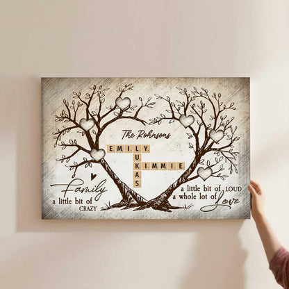 Our Family Crossword -  Personalized Canvas Prints