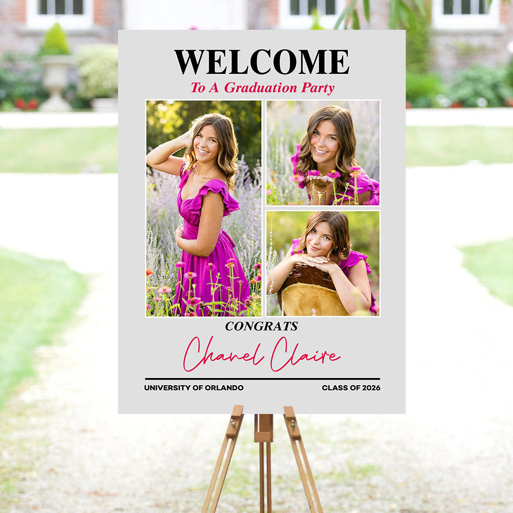 2026 Photo Graduation Welcome Sign - Custom Photo Welcome Sign