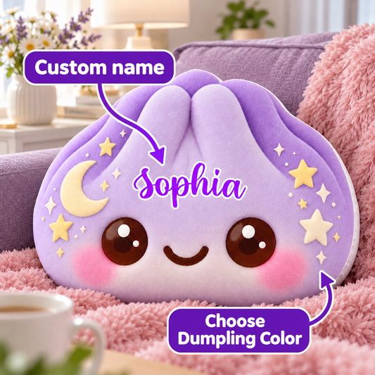 Squishy Dumpling Custom Shaped Pillow - Personalized Kids Gifts Custom Shaped Pillow