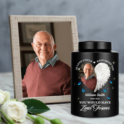 In Loving Memories Keepsake Wings Urn for Ashes - Stainless Steel Urn