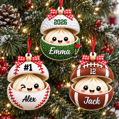 Sport Lovers Dumpling 2026 - Real 3D Relief Ornament