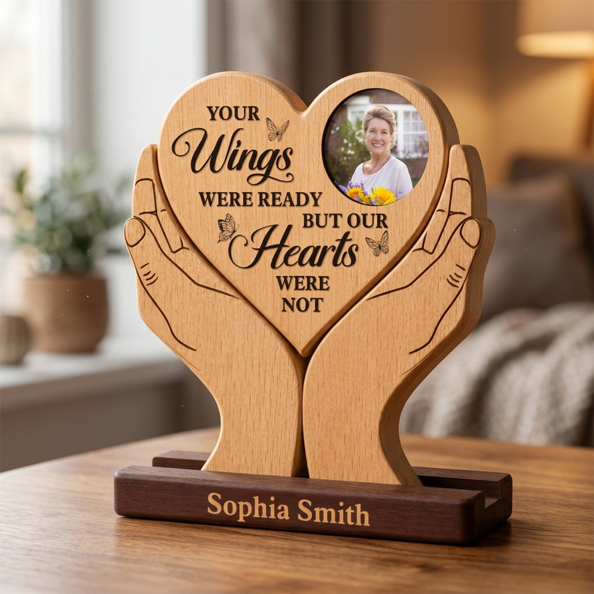 Your Wings Were Ready But My Heart Was Not - Custom Premium Wooden Name Puzzle