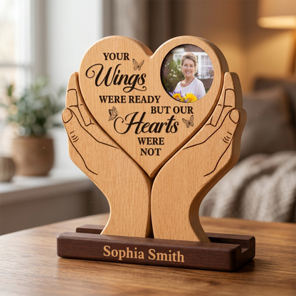 Your Wings Were Ready But My Heart Was Not - Custom Premium Wooden Name Puzzle