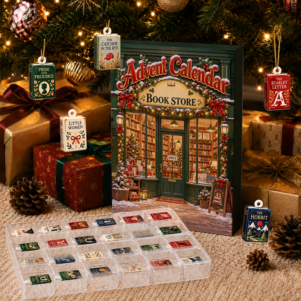 Merry Christmas Book Lover Advent Calendar 2026 - 24 Day Christmas Countdown Box With Cute Figurines - Advent Calendar Box-Box&Acrylic