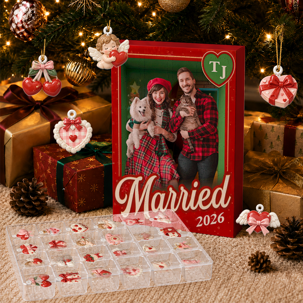 Sealed With A Christmas Kiss Advent Calendar 2026 24 Day Christmas Countdown Box With Cute Figurines - Advent Calendar Box-Box&Acrylic