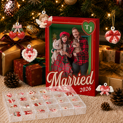 Sealed With A Christmas Kiss Advent Calendar 2026 24 Day Christmas Countdown Box With Cute Figurines - Advent Calendar Box-Box&Acrylic