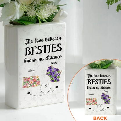 Home Is Wherever Sisters Are - Personalized Ceramic Book Vase