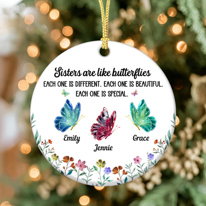 Love Between Us Festive Sister Love - Real 3D Ceramic Ornament