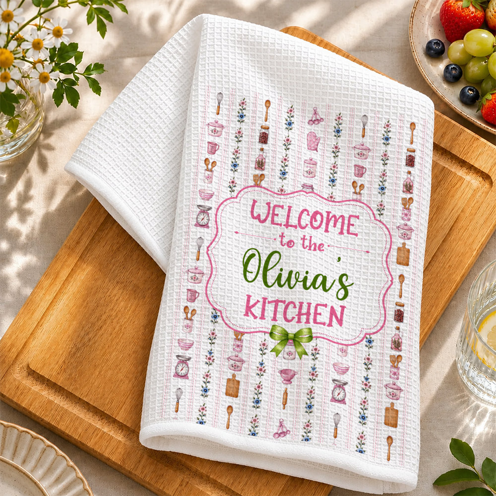 Kitchen, Kitchen Towel, Gift For Mom and Cooking Lovers - Personalized Kitchen Towel