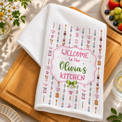 Kitchen, Kitchen Towel, Gift For Mom and Cooking Lovers - Personalized Kitchen Towel