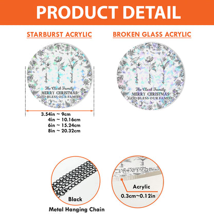 Flowers Garden Christmas Ornament - Custom Shape Hologram Ornament