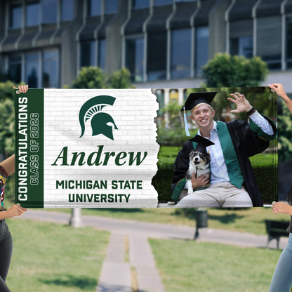 Custom Logo And Photo Congrats 2026 Personalized Banner - Graduation Decor