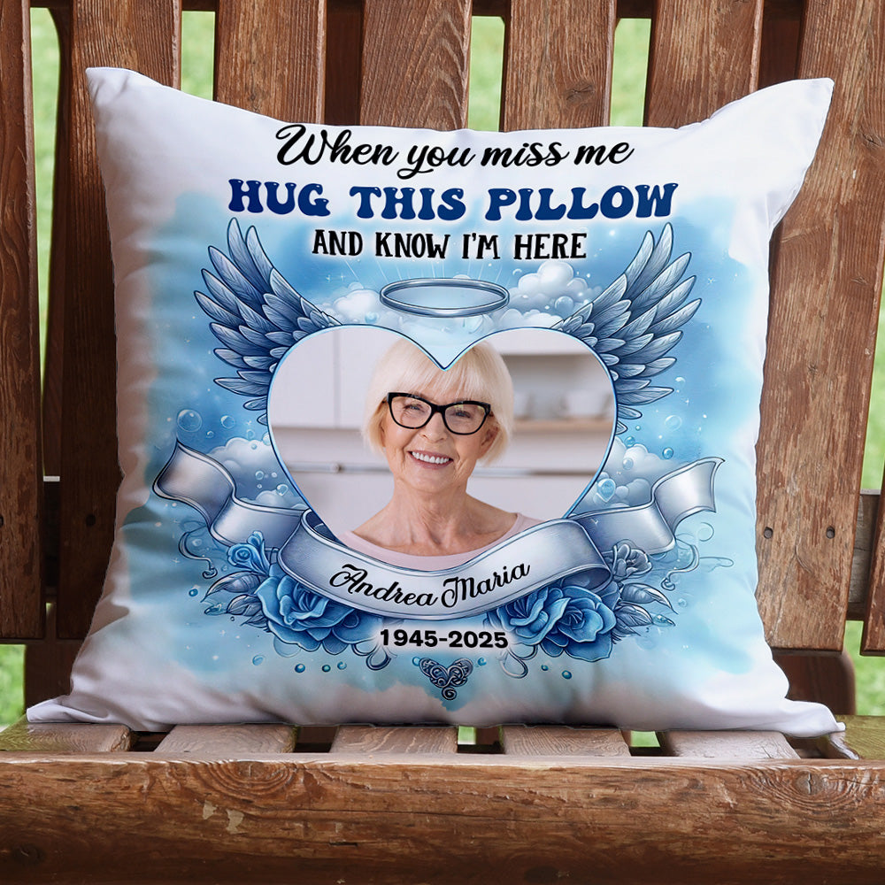 Loving Memorial Blue Sky - Personalized Custom Pillow