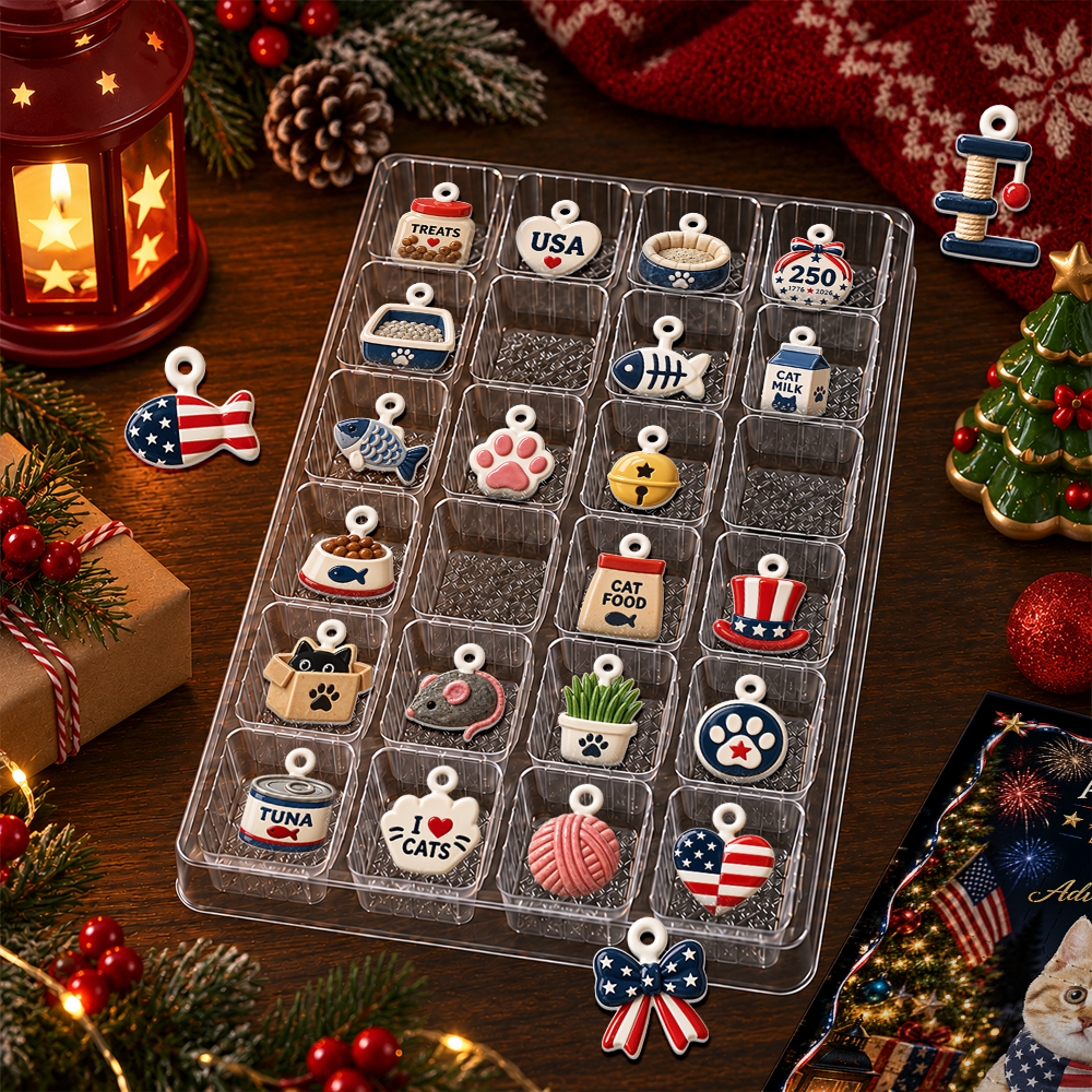 Cat Lovers Advent Calendar 2026 24 Day Christmas Countdown Box With Cute Figurines - Advent Calendar Box-Box&Acrylic