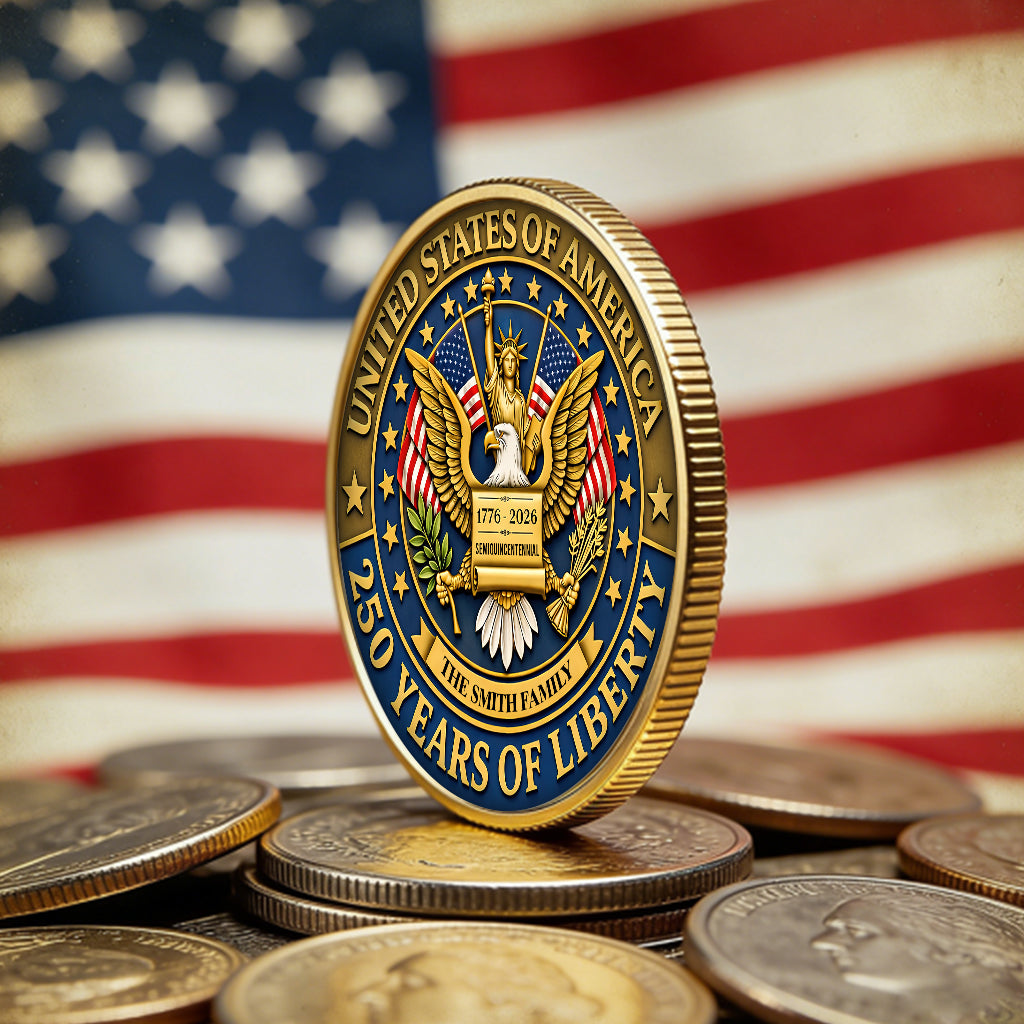 250th Anniversary U.S.A. Commemorative Challenge Coin 1776-2026