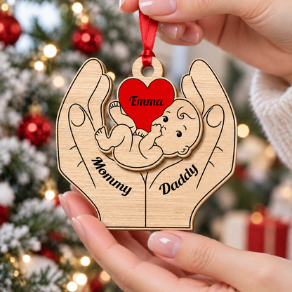 Meilleures amies pour toujours - Ornement de Noël personnalisé en bois à 2 couches