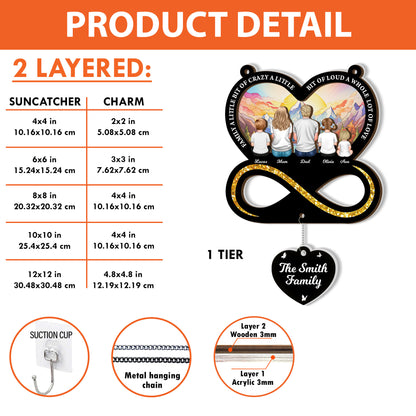 Always With You - 2 Layered Suncatcher with Charm - Memorial Gift