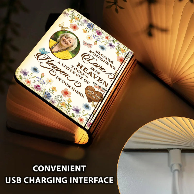 Someone We Love Is In Heaven Memorial - Personalized Book Lamp