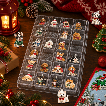 Christmas Advent Calendar 2026 Dog - 24 Day Christmas Countdown Box With Cute Figurines - Advent Calendar Box-Box&Acrylic