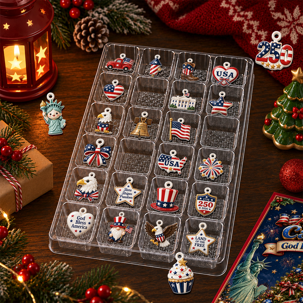 God Bless Advent Calendar 2026 24 Day Christmas Countdown Box With Cute Figurines - Advent Calendar Box-Box&Acrylic