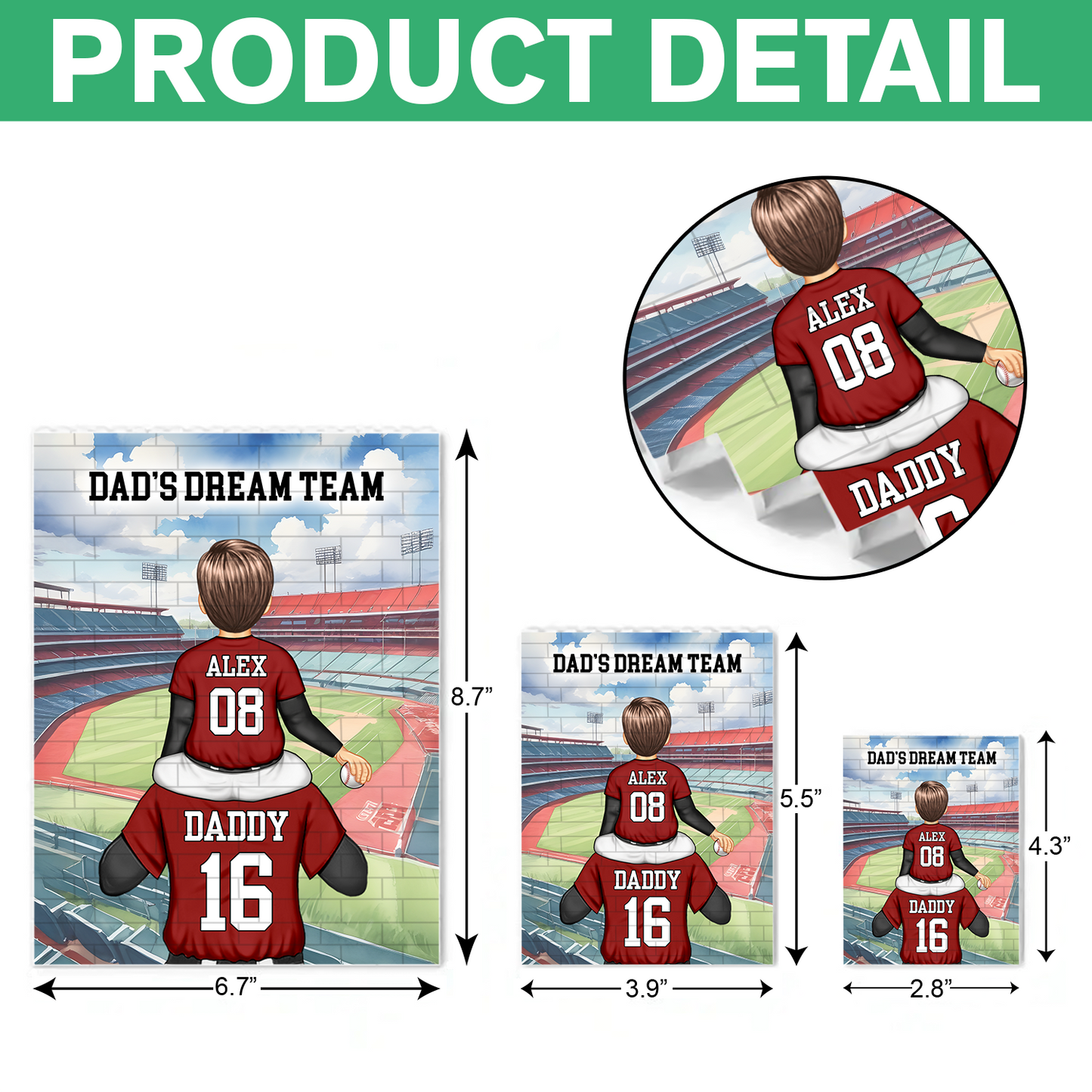 Daddy Dream Team Custom Building Blocks for Dad - Father's Day Gifts