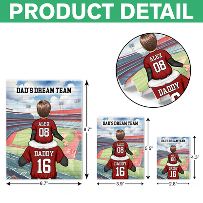 Daddy Dream Team Custom Building Blocks for Dad - Father's Day Gifts