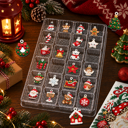 Santa Calendar 2026 - 24 Day Christmas Countdown Box With Cute Figurines - Advent Calendar Box-Box&Acrylic