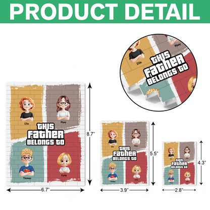 Father's Day Gifts, This Grandpa Belongs To - Custom Building Blocks