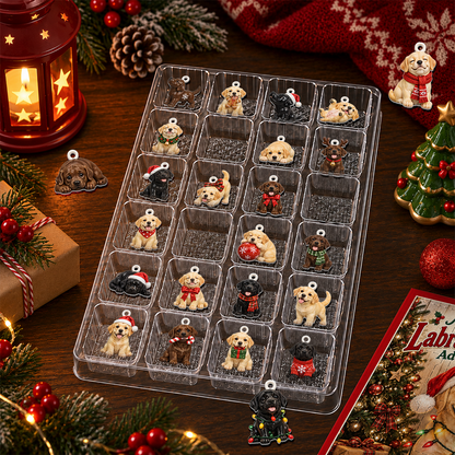 Labrador Retriever Advent Calendar 2026 24 Day Christmas Countdown Box With Cute Figurines - Advent Calendar Box-Box&Acrylic