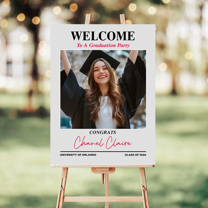 2026 Photo Graduation Welcome Sign - Custom Photo Welcome Sign