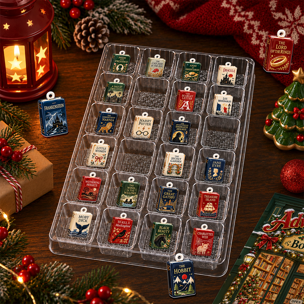 Merry Christmas Book Lover Advent Calendar 2026 - 24 Day Christmas Countdown Box With Cute Figurines - Advent Calendar Box-Box&Acrylic