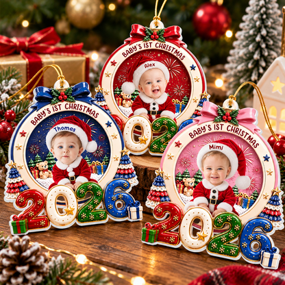 Baby 2026 Gifts for New Mom New Dad Newborn - Real 3D Relief Ornament