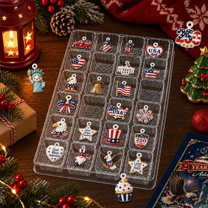 Christmas 250 Years Of Freedom Advent Calendar 2026 - 24 Day Christmas Countdown Box - Advent Calendar Box-Box&Acrylic