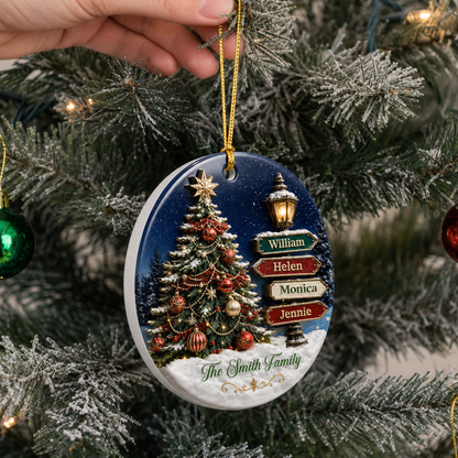 Our Family This Christmas - Real 3D Ceramic Ornament