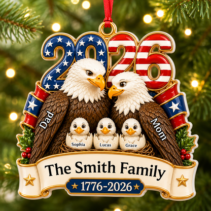Love Anchored In Heritage And Pride 250 Years Of Freedom  - Real 3D Relief Ornament