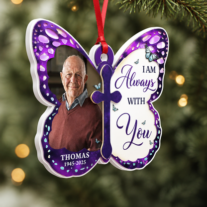 Forever Loved Never Forgotten Memorial Sympathy Gifts For Loss Of Mom, Dad - Real 3D Relief Ornament 2