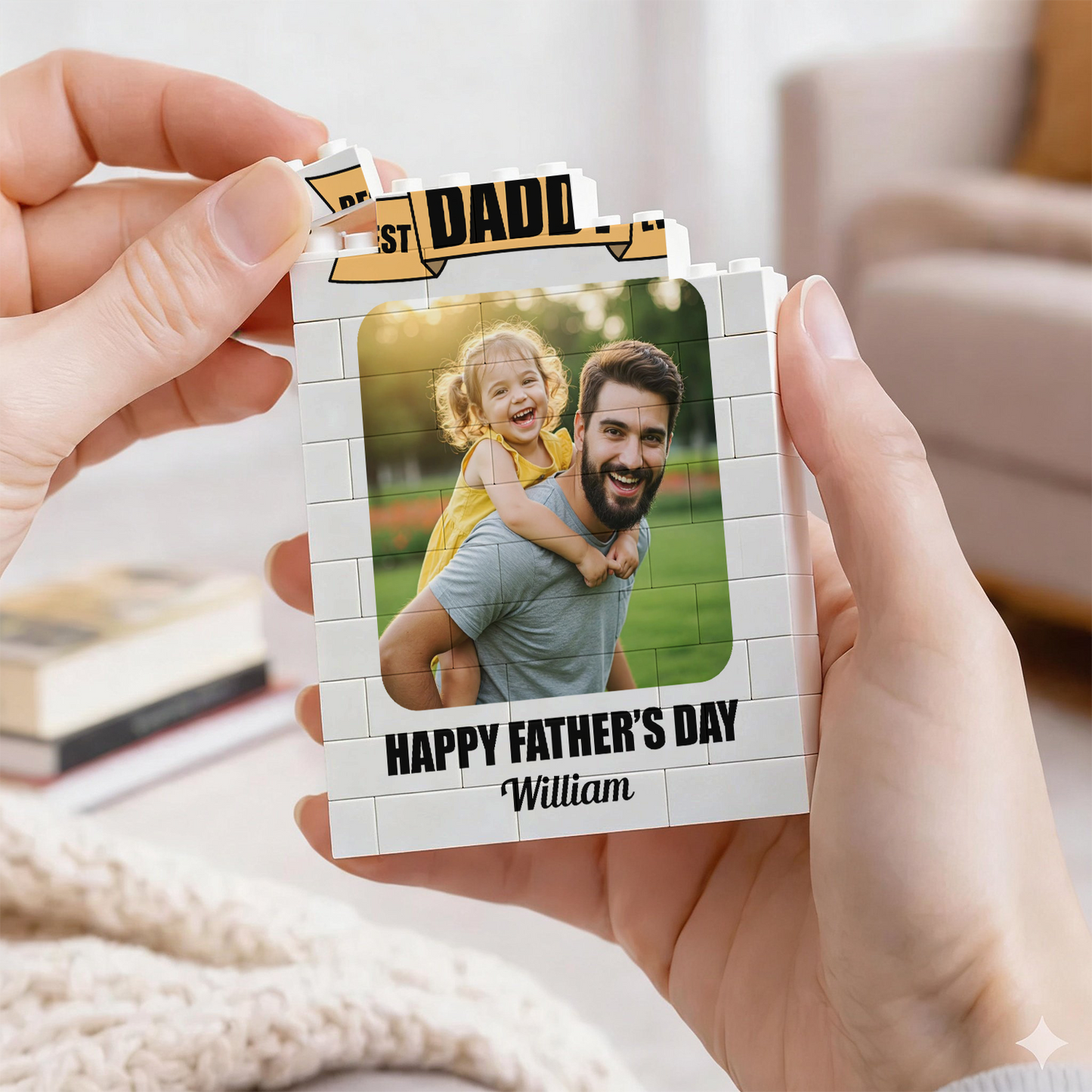 Best Dad Cutsom Photo Building Blocks for Dad - Father's Day Gifts
