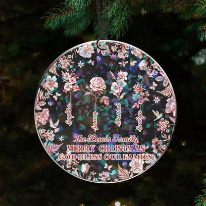 Flowers Garden Christmas Ornament - Custom Shape Hologram Ornament