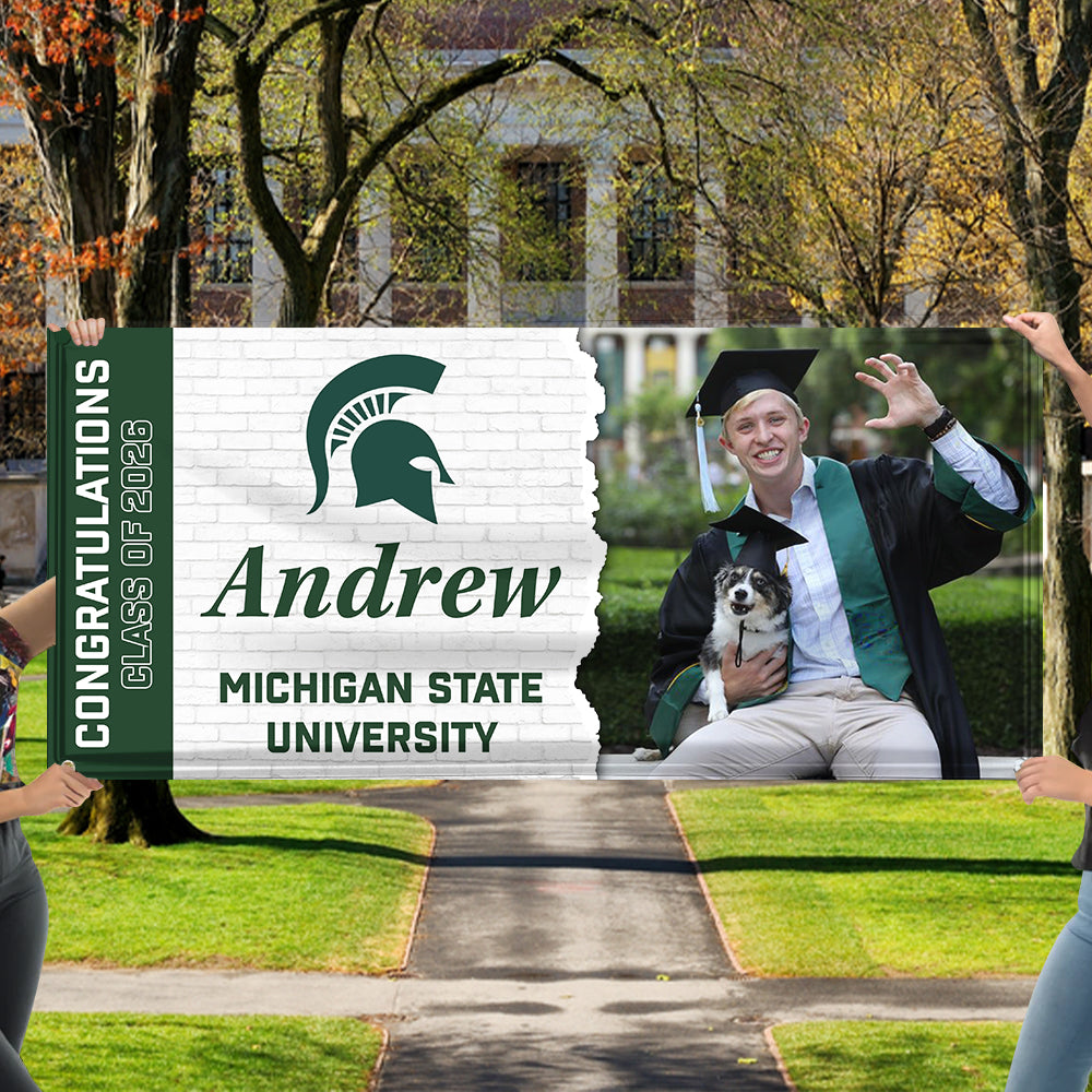 Custom Logo And Photo Congrats 2026 Personalized Banner - Graduation Decor