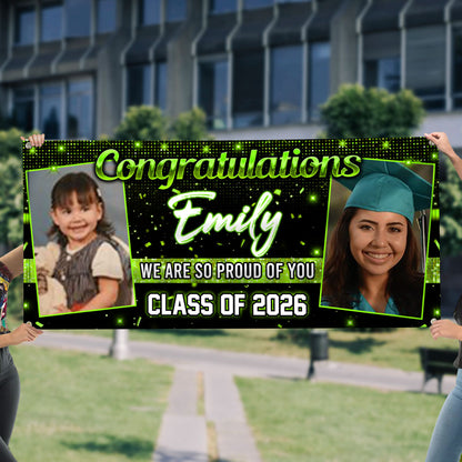 Class Of  2026 Decor Custom Photo Congrats Personalized Banner - Graduation Decor