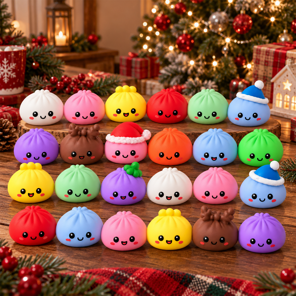 Grandma's Dumpling - Dumpling Advent Calendar - 24 Mini Dumpling Squishies - Family Countdown Calendar