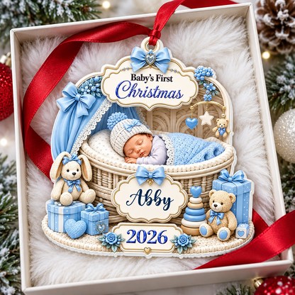 Baby USA Gifts for New Mom New Dad Newborn - Real 3D Relief Ornament