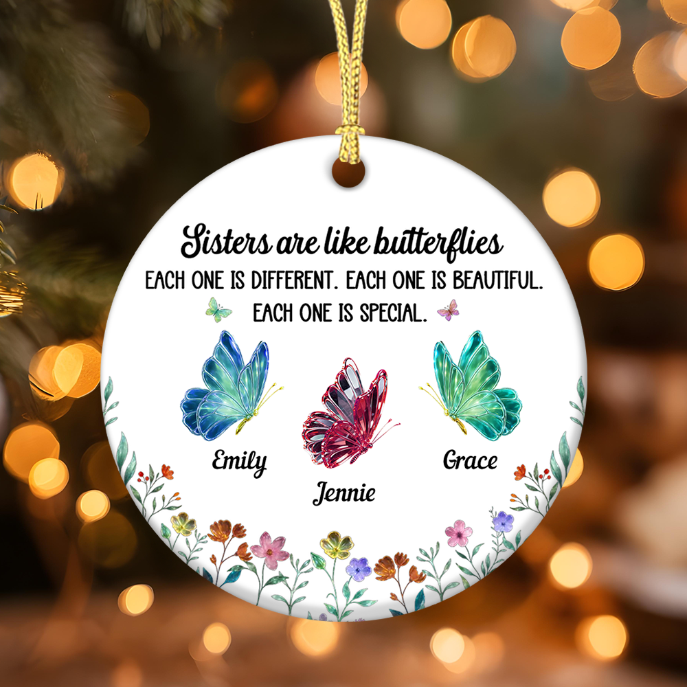 Love Between Us Festive Sister Love - Real 3D Ceramic Ornament