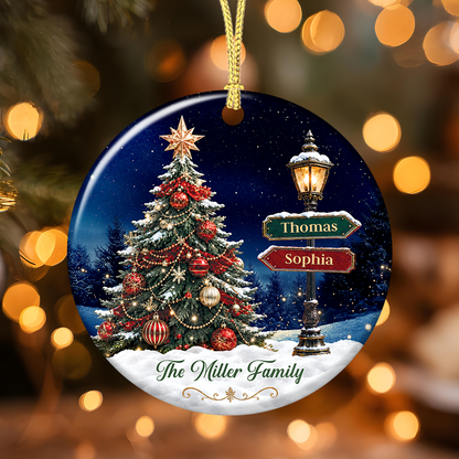 Our Family This Christmas - Real 3D Ceramic Ornament